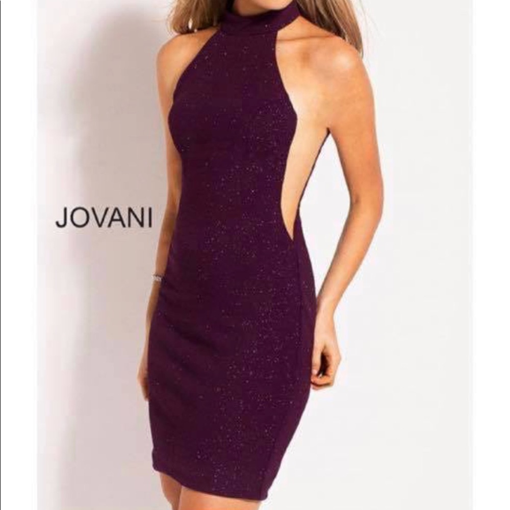 Wine glitter fitted cocktail dress